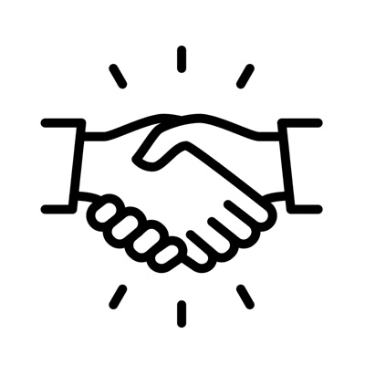 Two hands shaking in agreement, symbolizing partnership and local painter employment opportunities.