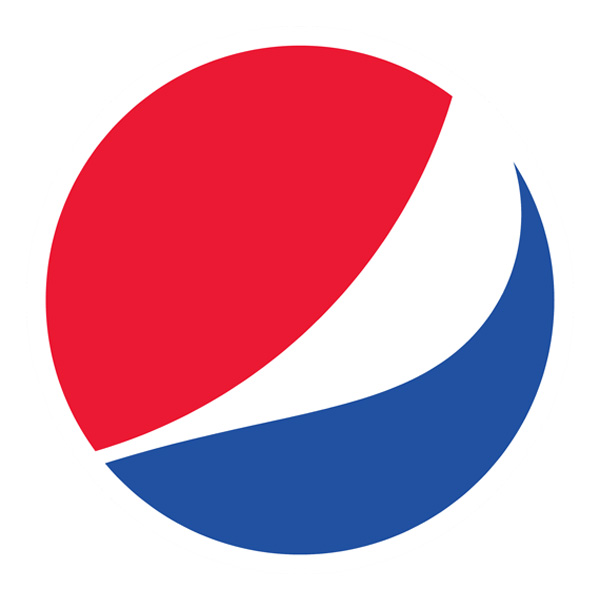 Pepsi logo: red, white, and blue circle with a wave