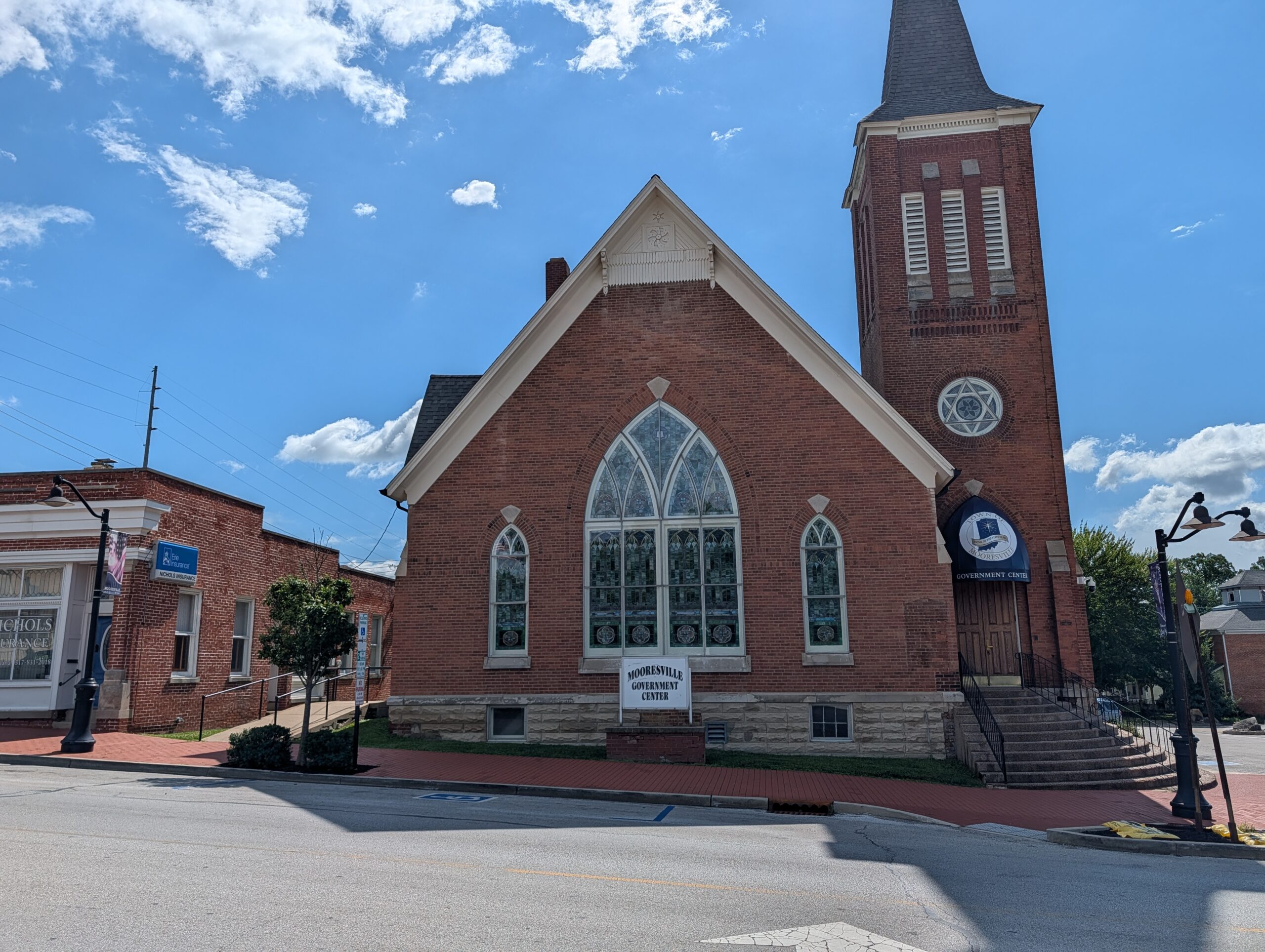 Mooresville Town Hall – Exterior Painting – PXL_20260618_145617158 Mooresville Town Hall - Exterior Painting