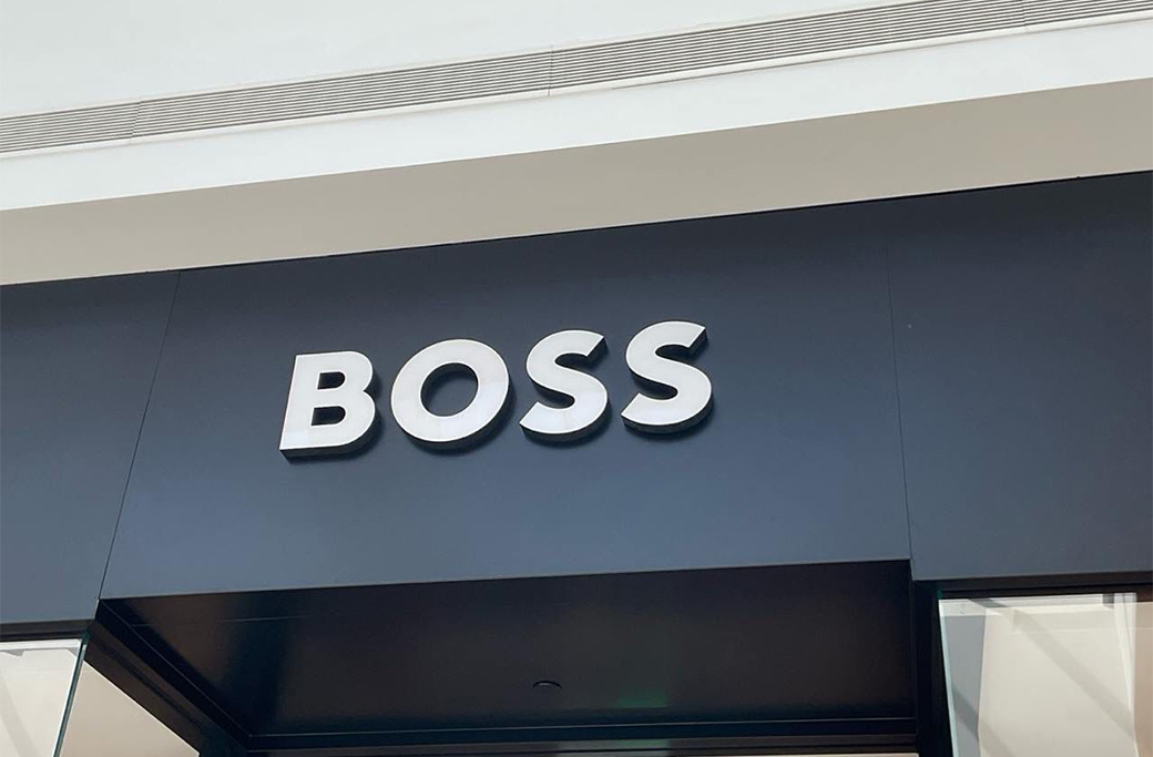 BOSS storefront refreshed with professional exterior painting in Indiana
