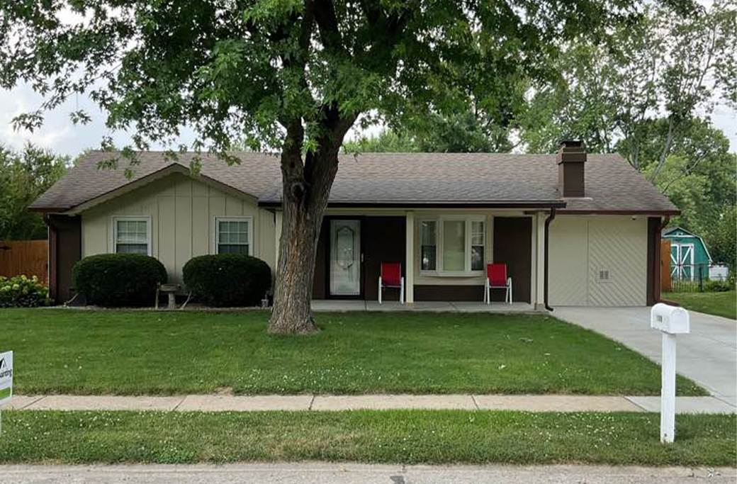 Freshly painted Indiana home with new exterior protective coating