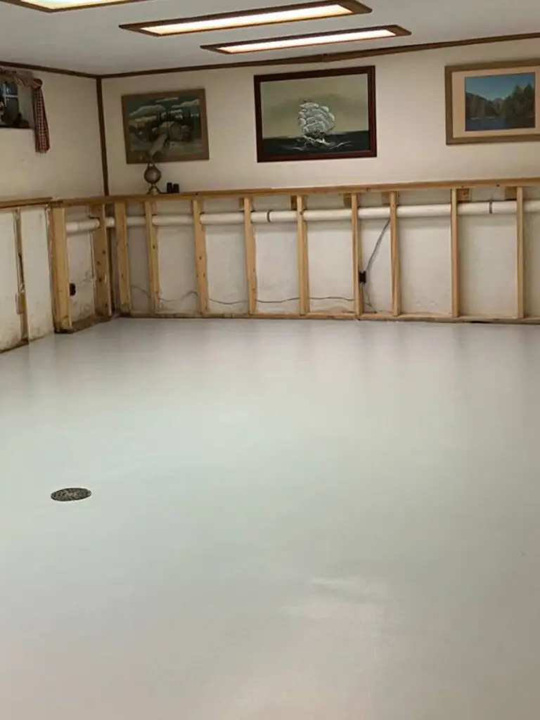 Garage floor painting process