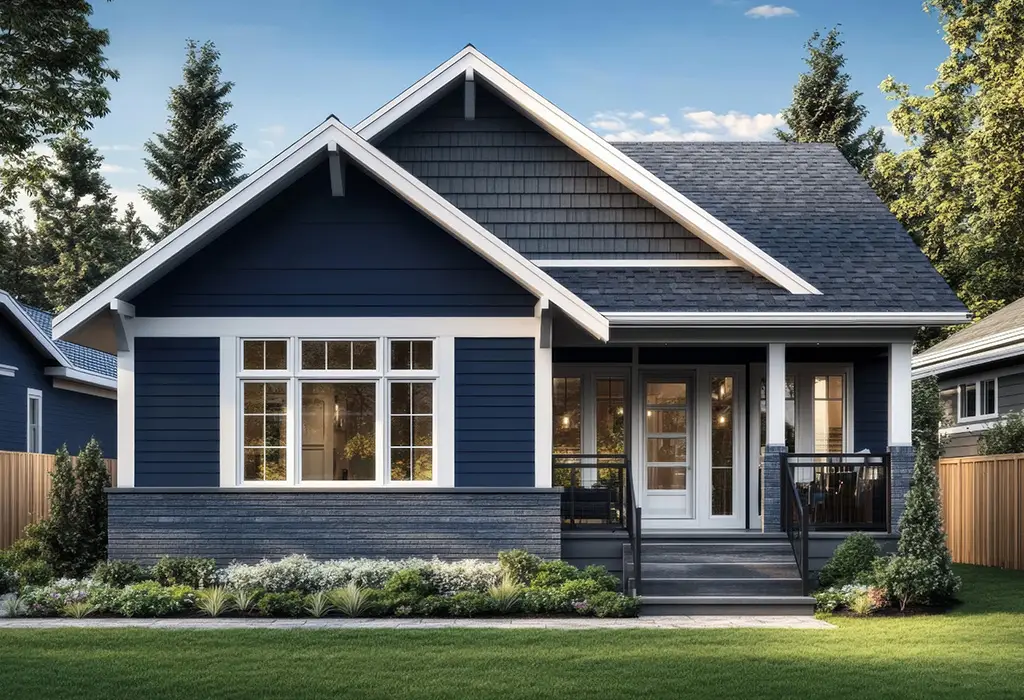 Small one-story ranch home exterior